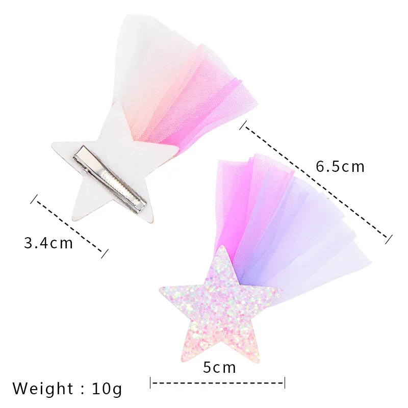 Accesorios de horquilla de encaje de princesa Meteor, nuevo Clip de borde para niñas, sombreros para niños, accesorios para el cabello para niñas y niños, horquilla de estrella - imagen 3