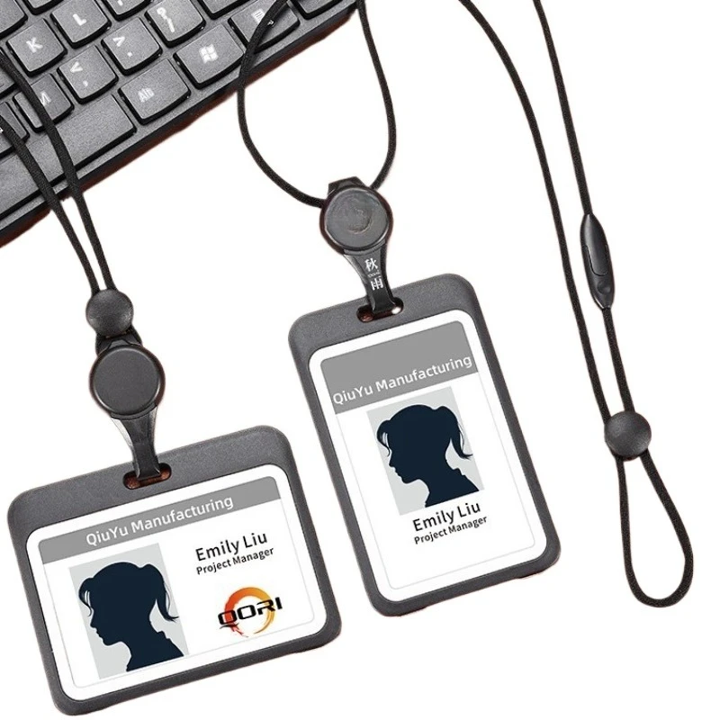 Carrete de insignia retráctil transparente con cordón, soporte de credencial de identificación extraíble para accesorios de trabajo de enfermera - imagen 3