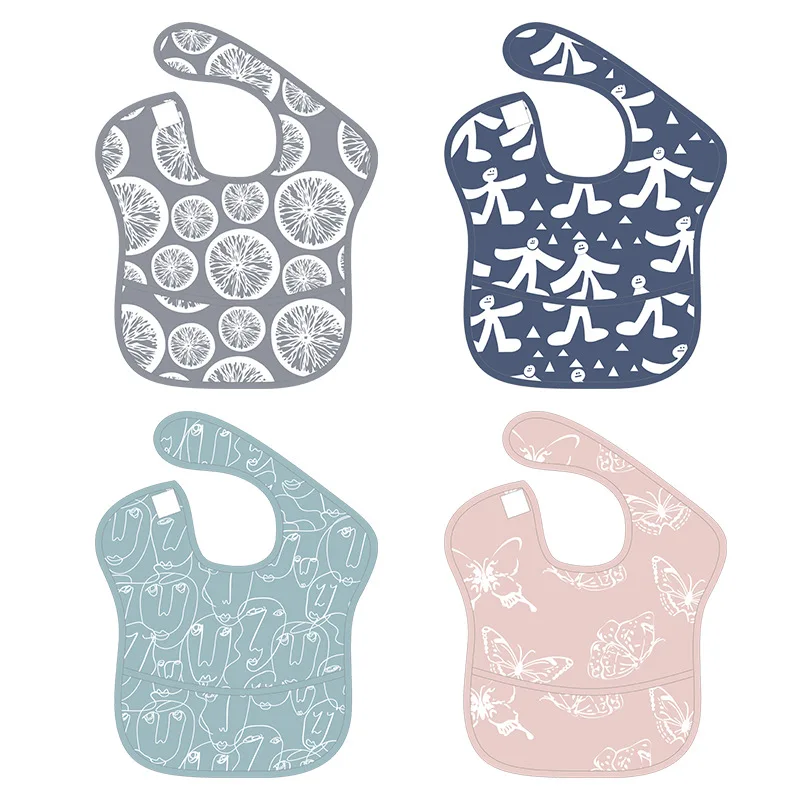 Babero impermeable ajustable con dibujos divertidos para bebé - imagen 3