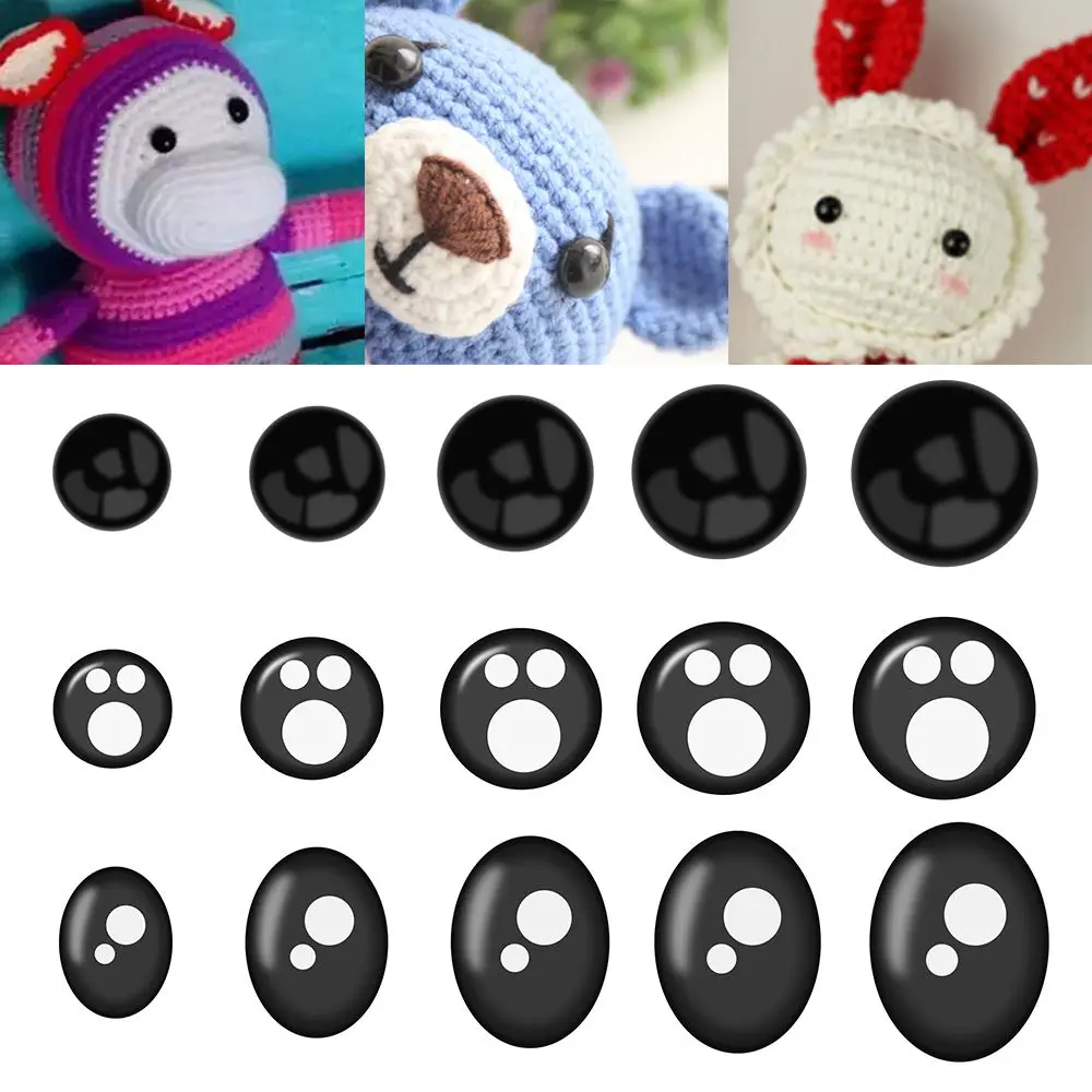 Ojos de seguridad negros para amigurumi y manualidades - imagen 4