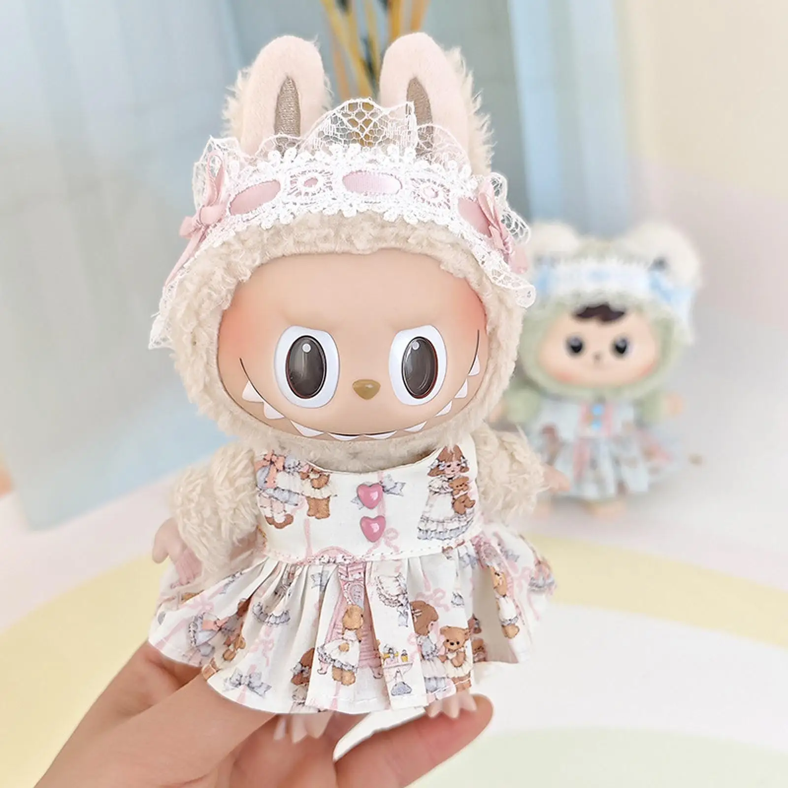 17cm Plush Doll Dress Cute DIY Accessories Soft Educational Party Favor for Kids Birthday Gift Costume Doll Clothes Dress up