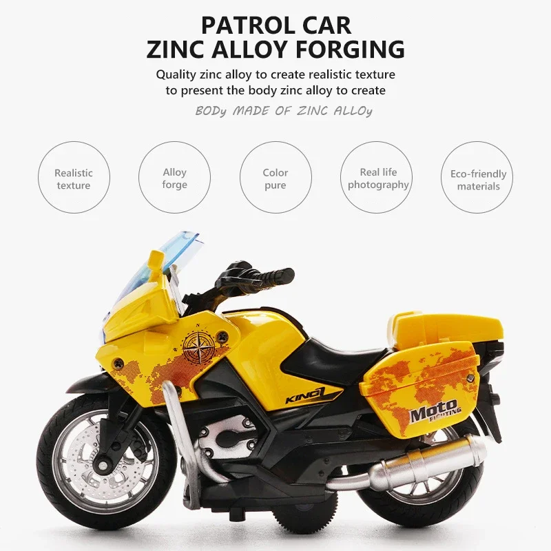 Motocicleta de aleación con luces y música para niños - imagen 2