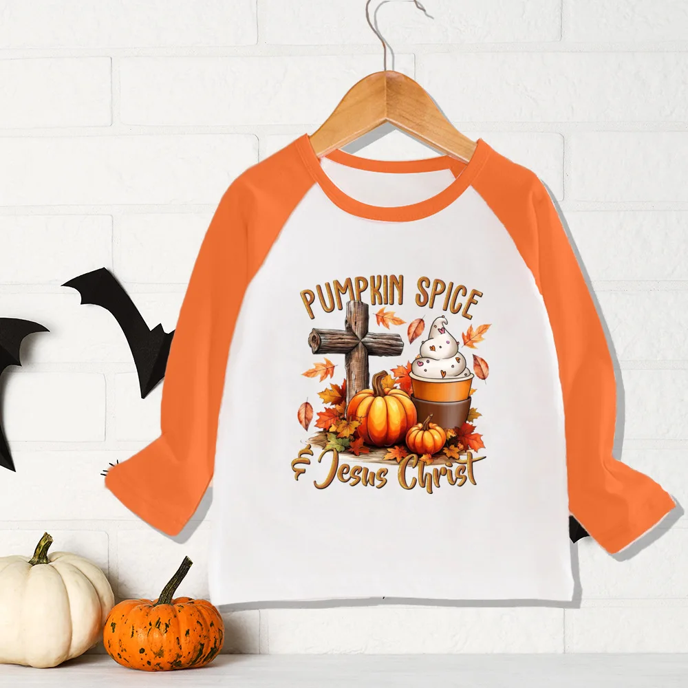 Camiseta raglán de calabaza para niños - Otoño y Acción de Gracias - imagen 4