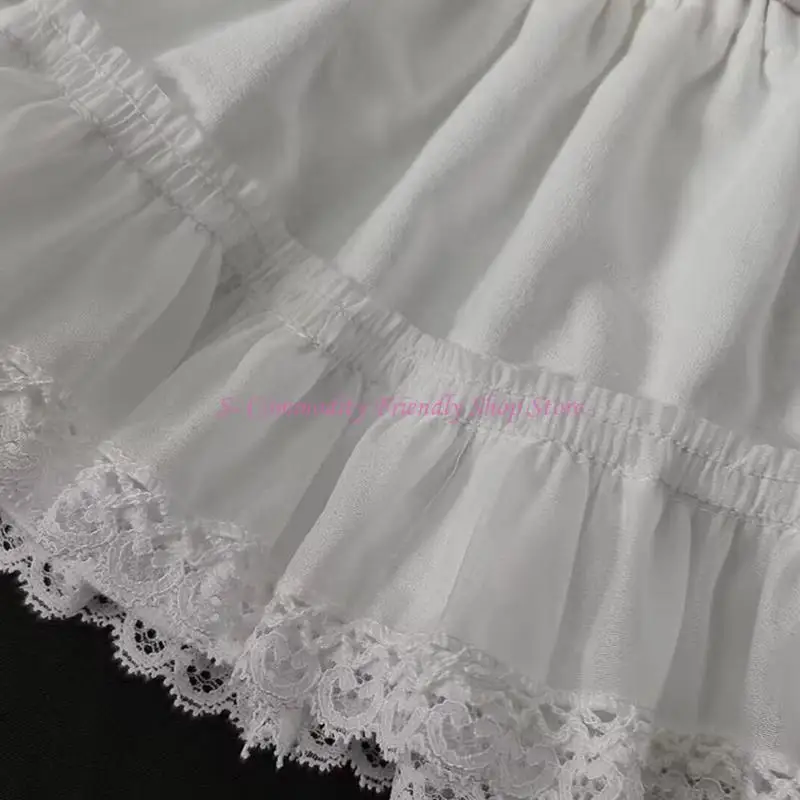 85ae Falda giratoria práctica para niñas pequeñas Patrón bordado sofisticado Fabrica suave Easy Wear Aventuras diarias - imagen 4