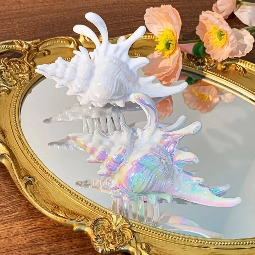 Pinza para el pelo de tiburón, accesorios para el cabello con garra grande de concha de mar, horquillas con temática de océano, horquillas elegantes para mujeres, niñas y niños - imagen 5