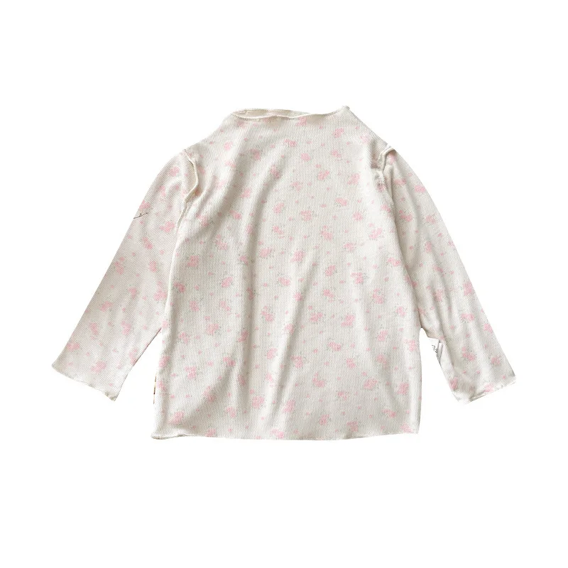 Otoño niña bebé Floral manga larga camisa de fondo niños volantes camiseta niño algodón Casual camisetas - imagen 5