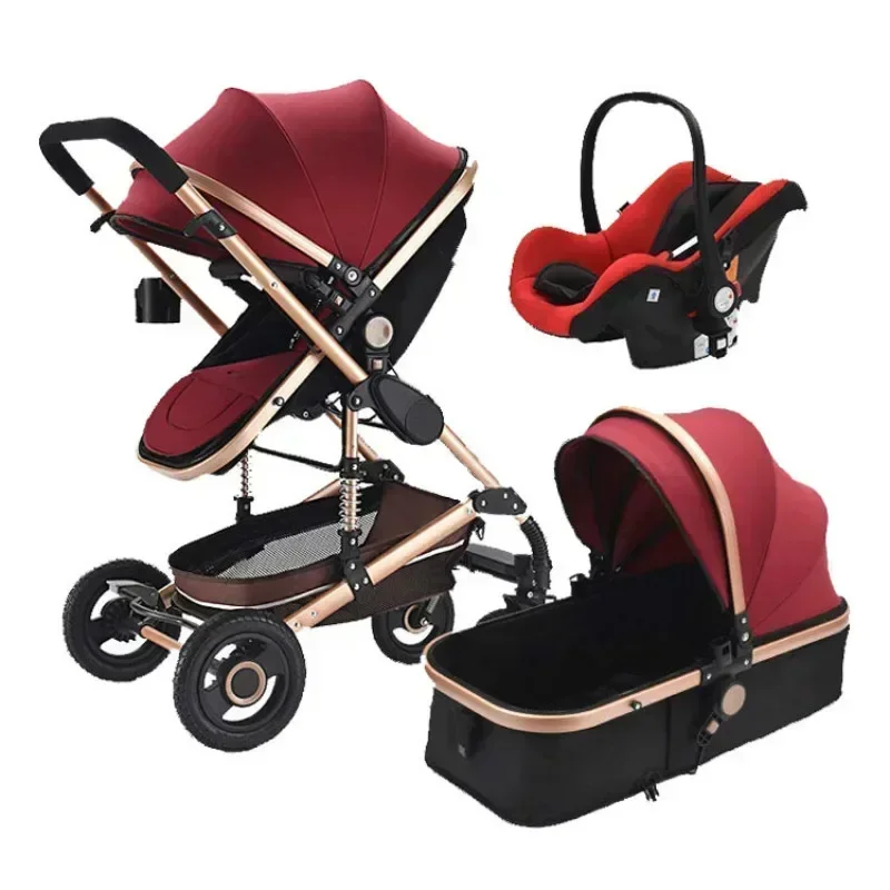 Cochecito de bebé 3 en 1 ligero con capazo y silla de paseo - imagen 4