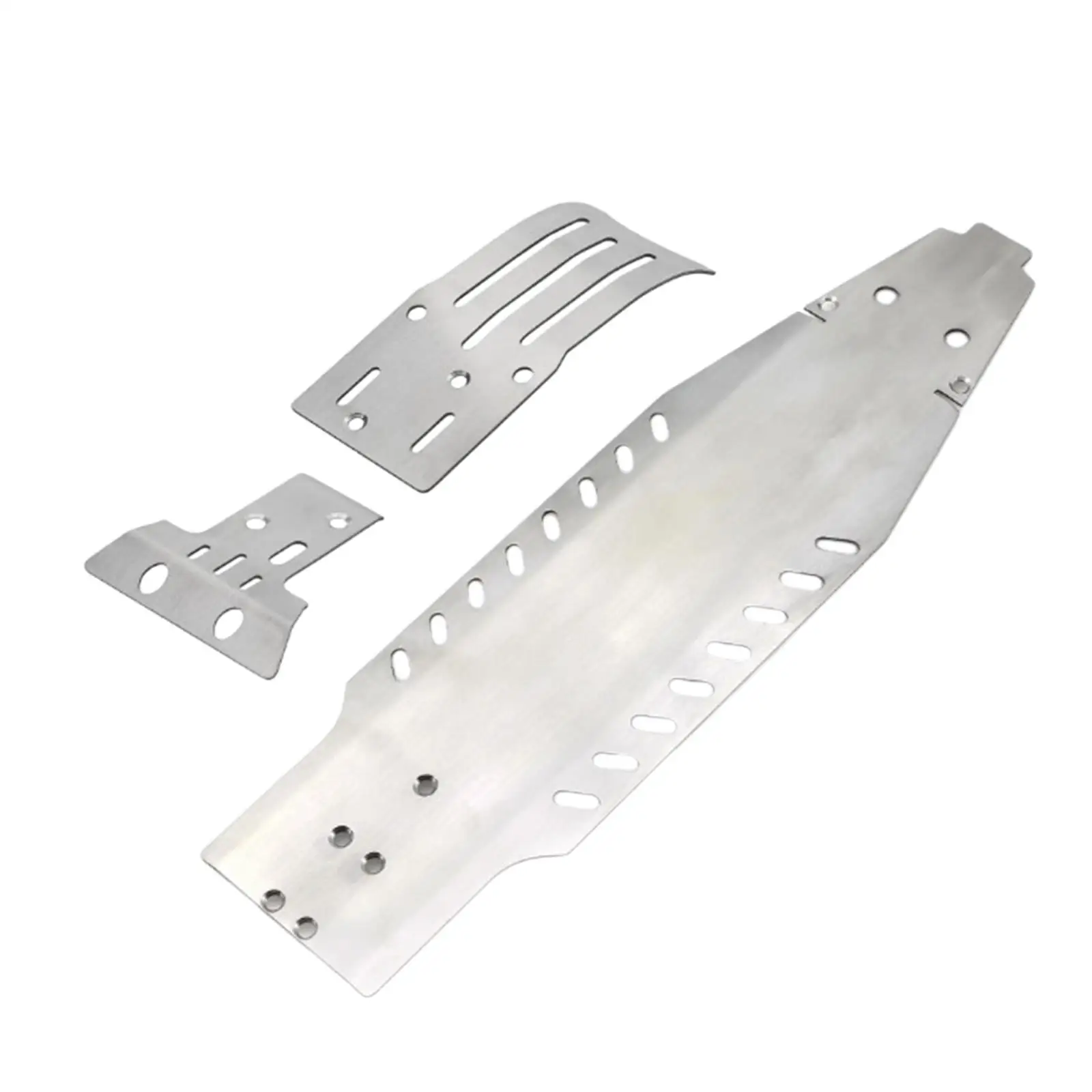 3Pcs Guard Protective Plate, Gearbox Protector Spare Parts Stainless Steel Chassis Skid Protector Plate for 1/10 BB01 RC Car