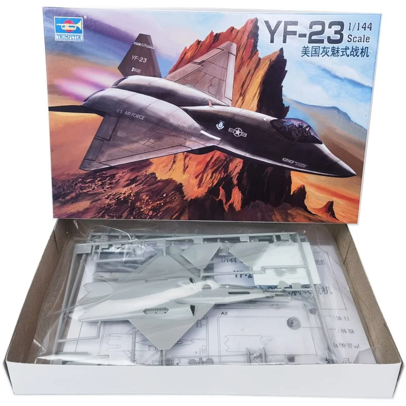 TRUMPETER 1/144 YF-23 Modelo de rompecabezas de ensamblaje de plástico de combate