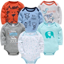 KAVKAS Mono bebé de algodón estampado de dibujos animados