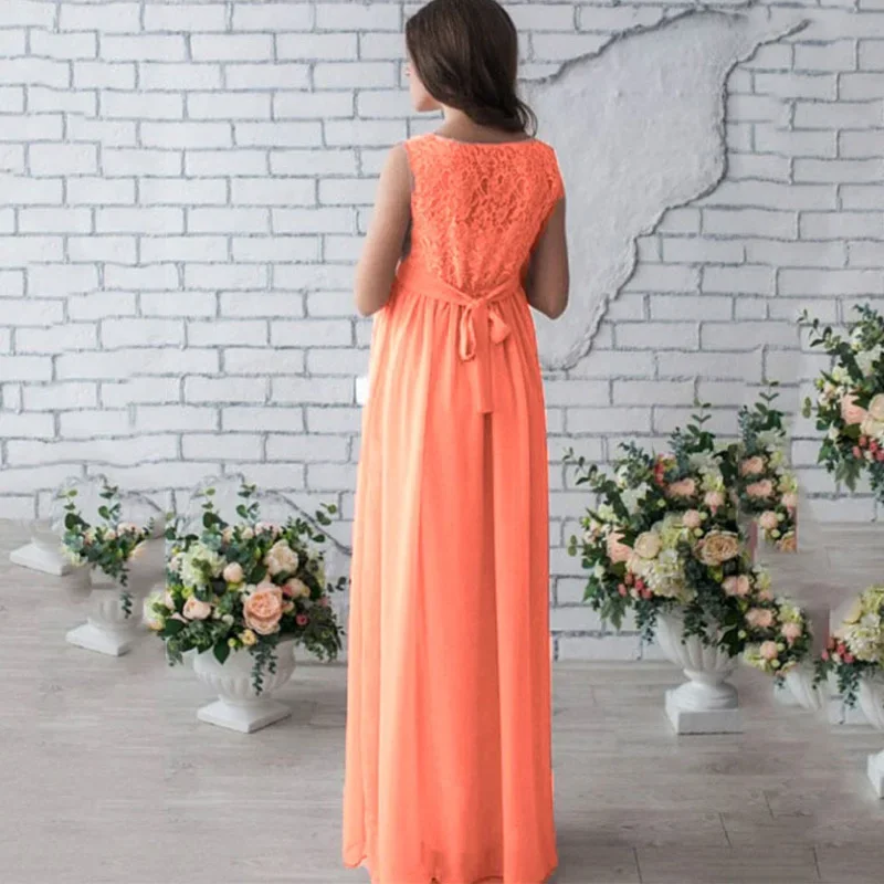 Maxivestido maternidad encaje para fotos embarazo - imagen 4