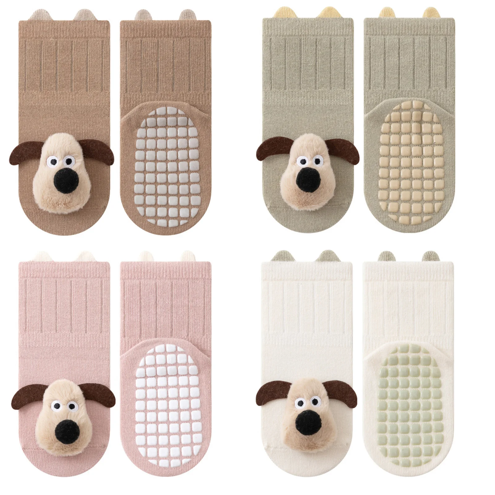 Calcetines antideslizantes para bebés recién nacidos, niños y niñas, calcetines a media pantorrilla, medias, accesorio de disfraz para gatear, caminar y correr