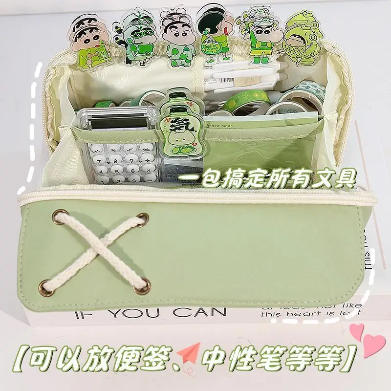 Estuche para lápices de gran capacidad INS, sencillo, para estudiantes de escuela, nuevo almacenamiento, papelería, bolsa para lápices, suministros para oficina y escuela - imagen 3