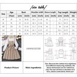 Vestido caqui escolar manga larga para niñas – Retro británico fiestas