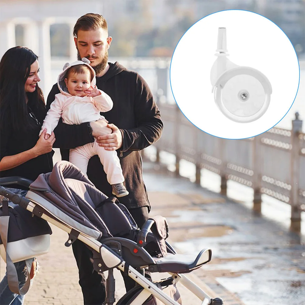 Rueda de andador para bebé, repuesto Universal de goma de plástico, rodillos lisos duraderos, accesorios para rueda de andador, 2 uds. - imagen 5