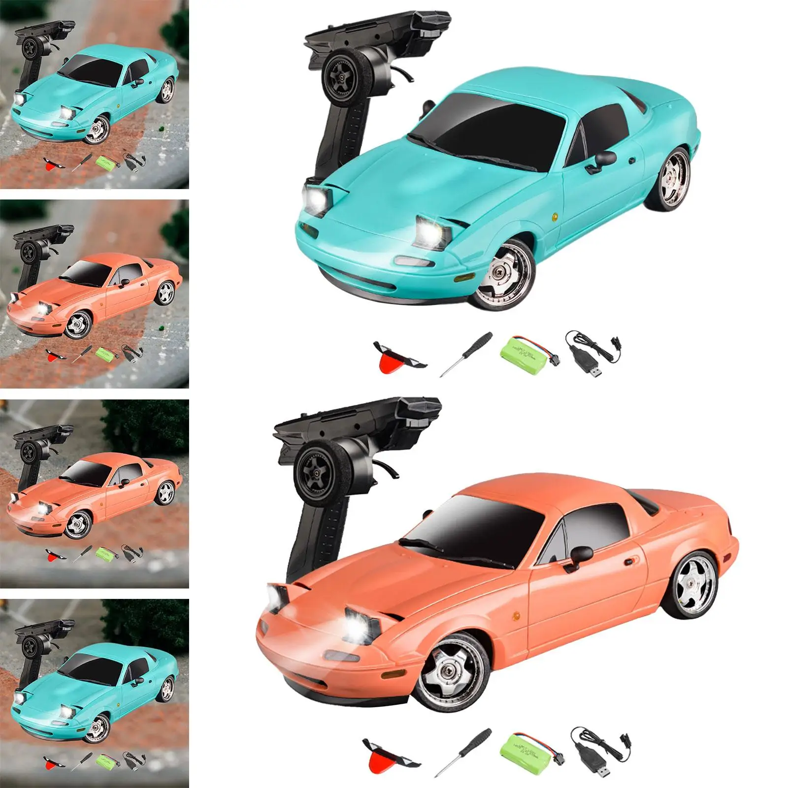 1:18 Scale RC Drift Tyre Car Model on Road Vehicle Sport Race Drift Sport Toy Car for Adults Kids Children Boys Girls Present