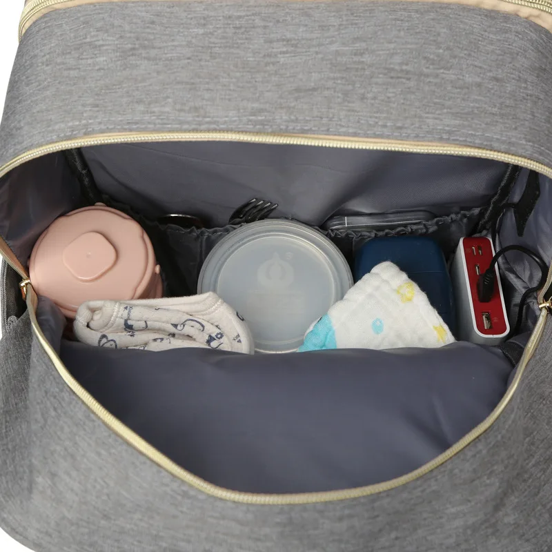 Bolsa de mamá multifuncional, bolsa de cama para madre y bebé de alta gama, mochila de viaje, bolsa de leche trasera con aislamiento de gran capacidad - imagen 3