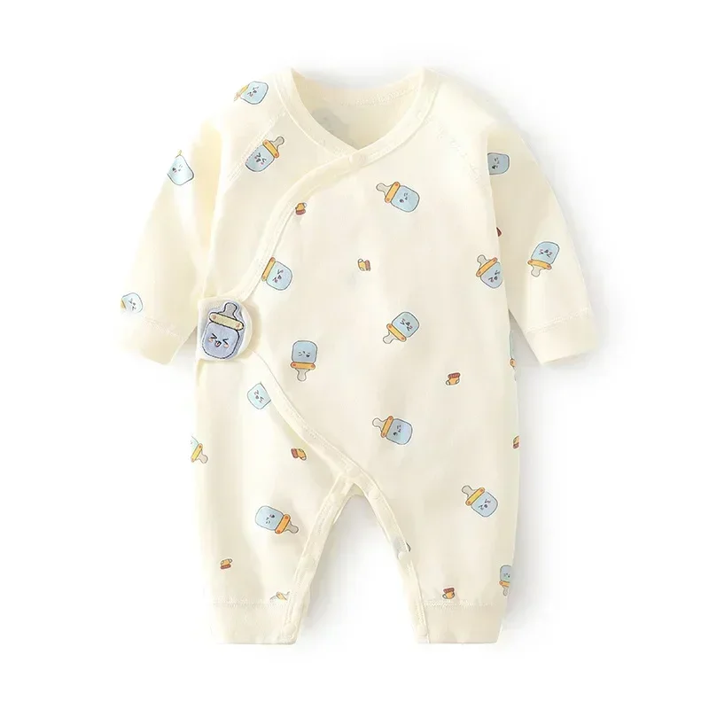 Pelele para bebé recién nacido de 0 a 6M, mono infantil con estampado de algodón, ropa informal para recién nacido, ropa para niña y niño, ropa de primavera y otoño nueva - imagen 5