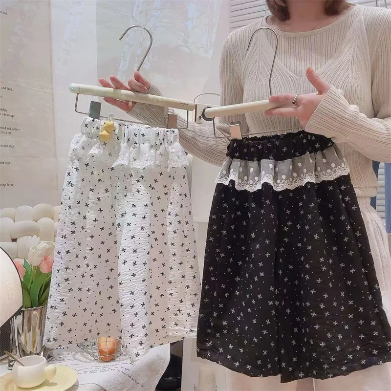 Pantalones finos de verano con lazo de encaje y pierna ancha - imagen 5