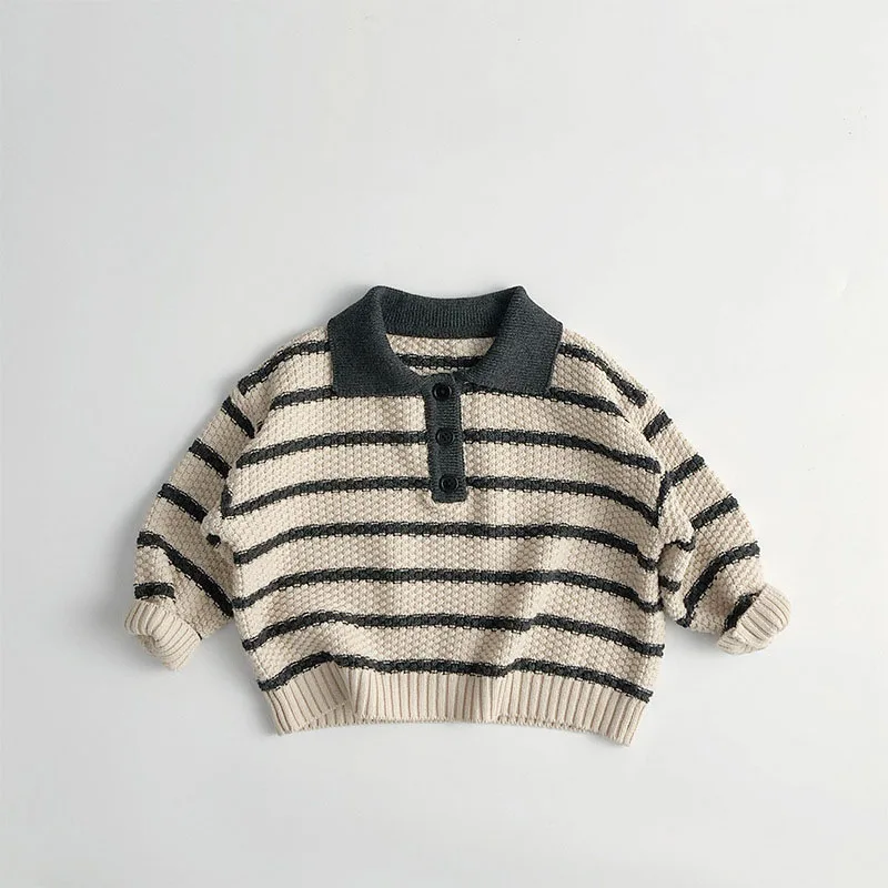 MILANCEL Jersey de punto a rayas para niño – Primavera