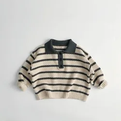 MILANCEL Jersey de punto a rayas para niño – Primavera