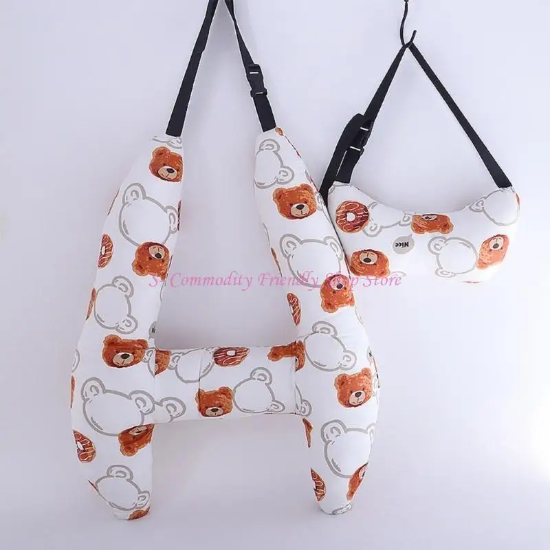 Almohada ergonómica apoyo para cabeza del coche 85AE, ayuda para dormir en coche, algodón para viaje tranquilo - imagen 3