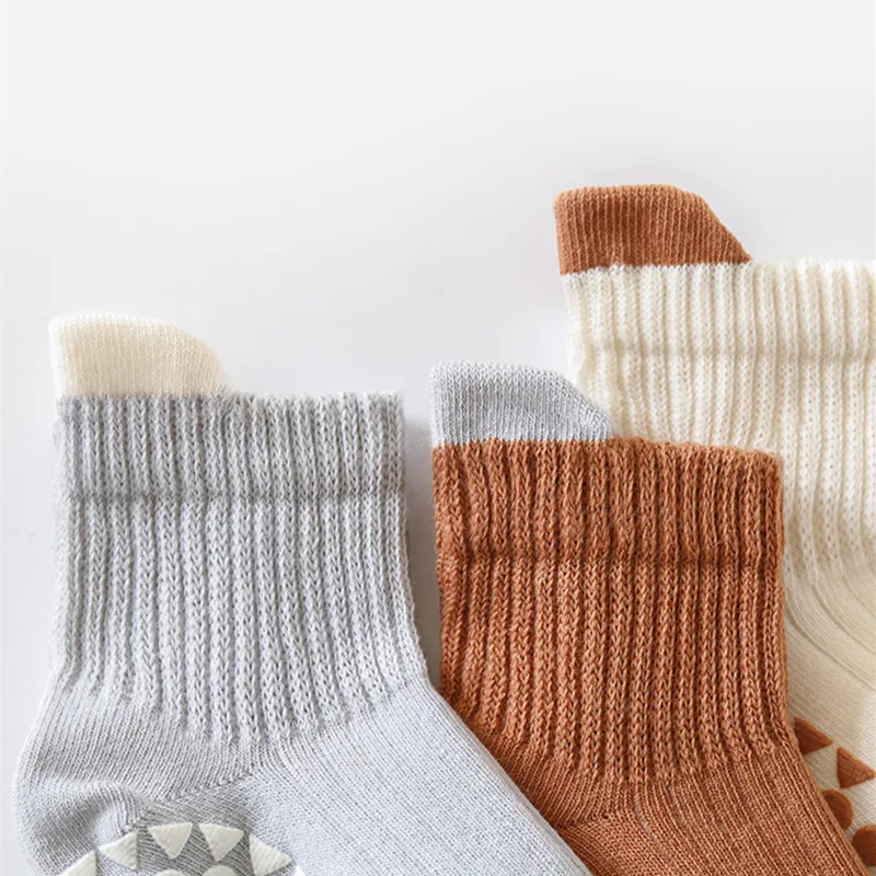 Lawadka, 3 par/lote, calcetines de bebé para niñas, niños, primavera, recién nacidos, niñas, niños pequeños, calcetines cortos antideslizantes para niños de 0 a 5 años - imagen 4