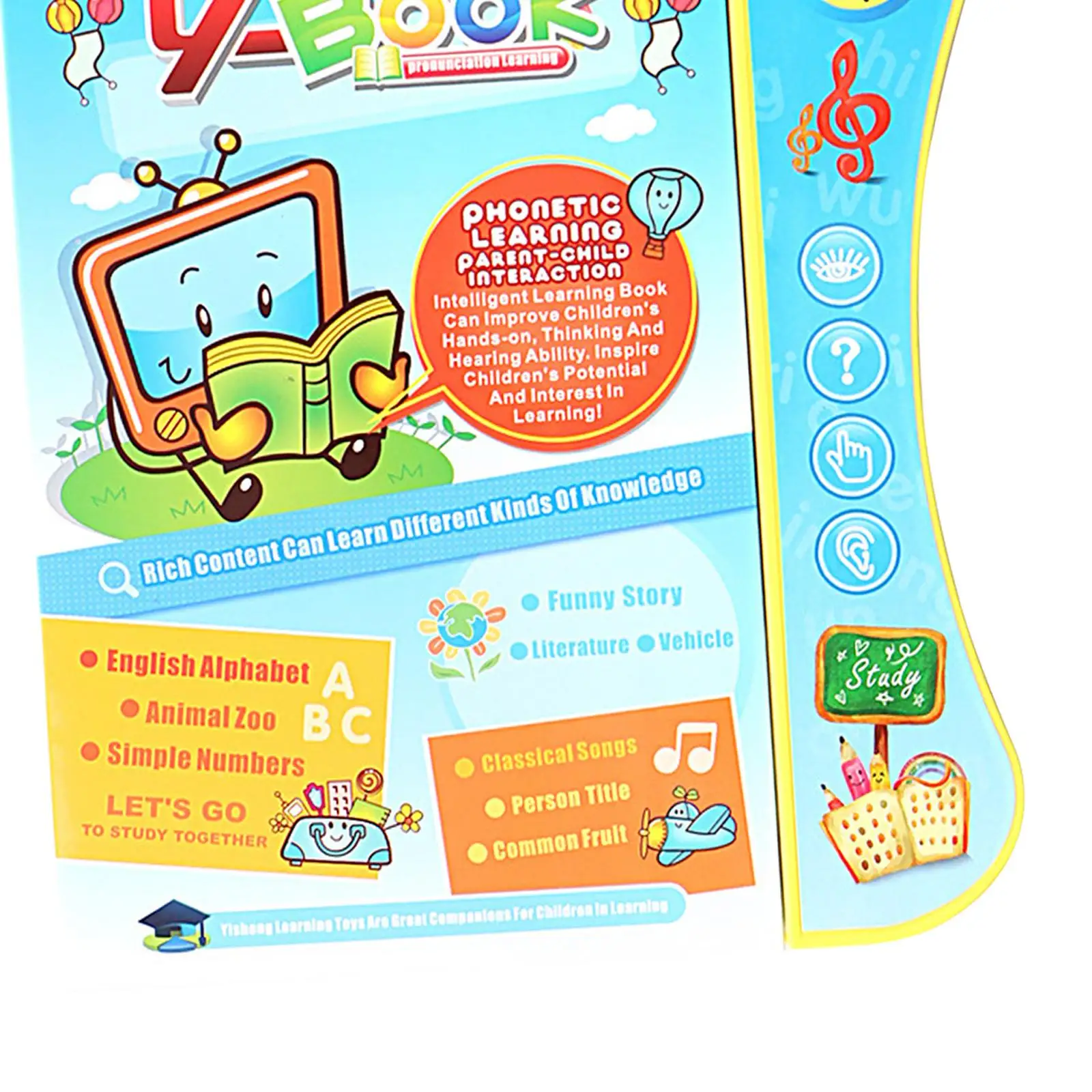 Interactive Children sound book Gift Learn english for Animal Fruit
