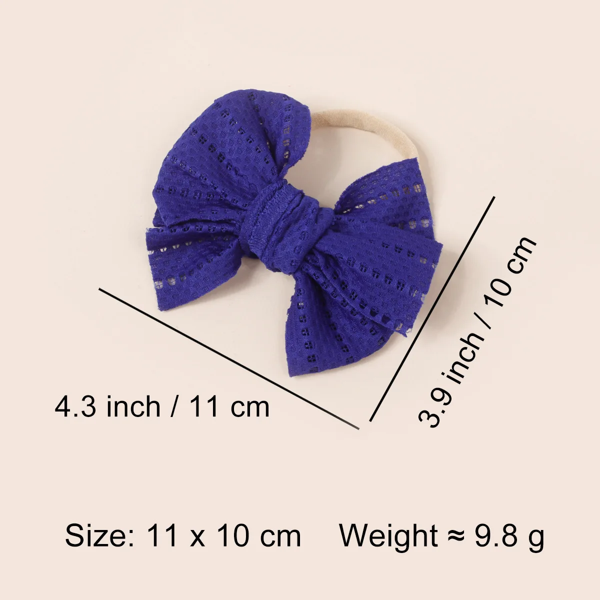 Diadema elástica de algodón con lazo para niña - imagen 5
