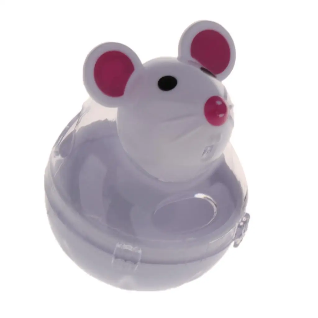 Mouse Shape Cat Tumbler Toy Food Dispenser Pet Dog Cat Dish Bowl Feeder
