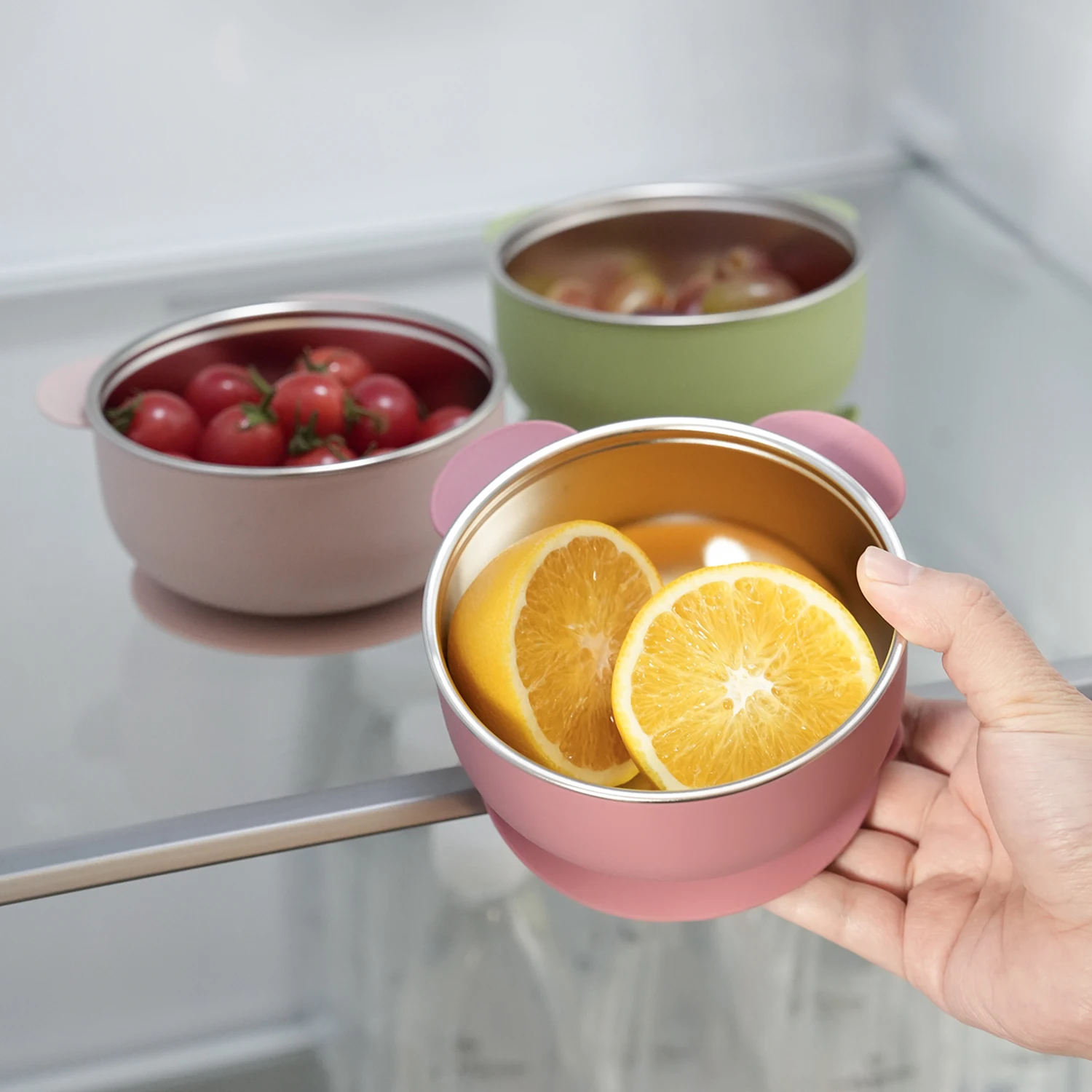 Plato de silicona y acero inoxidable para bebé – Autoalimentación - imagen 3
