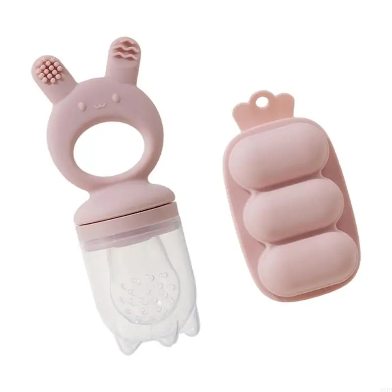 Entrenador masticación seguro D7YD para bebé, alimentador silicona, bandeja congelador, puré congelado, leche materna, - imagen 3