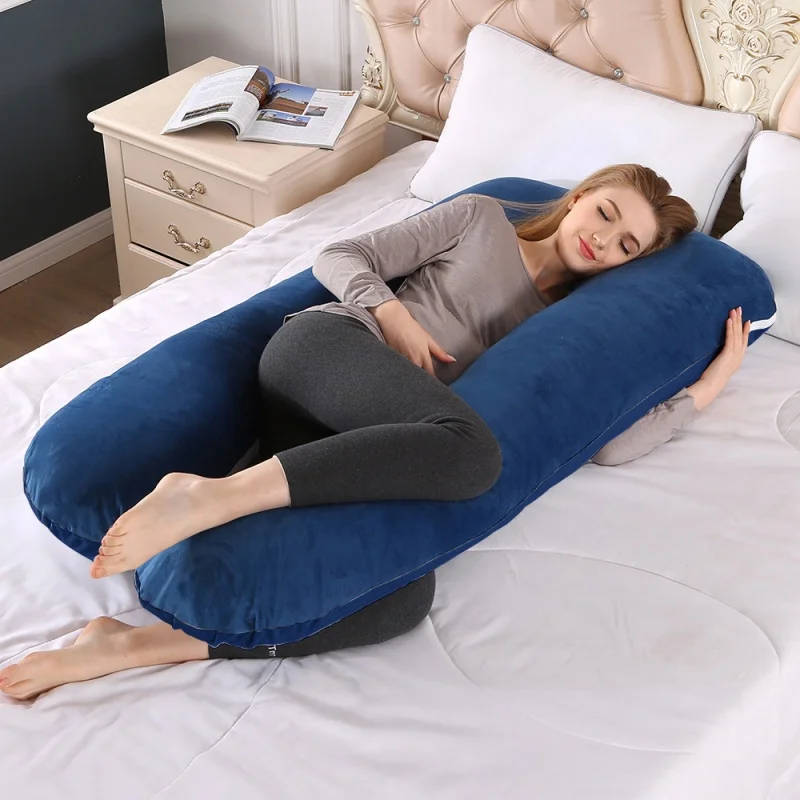 Cojín de maternidad y espalda – Almohada algodón para dormir lateral - imagen 5