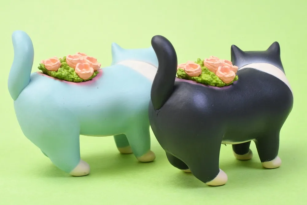IKIMON cápsula de juguete ATC Potteri Nyanko, colección de figuras, lindas miniaturas de macetero de gato clásico kawaii - imagen 4