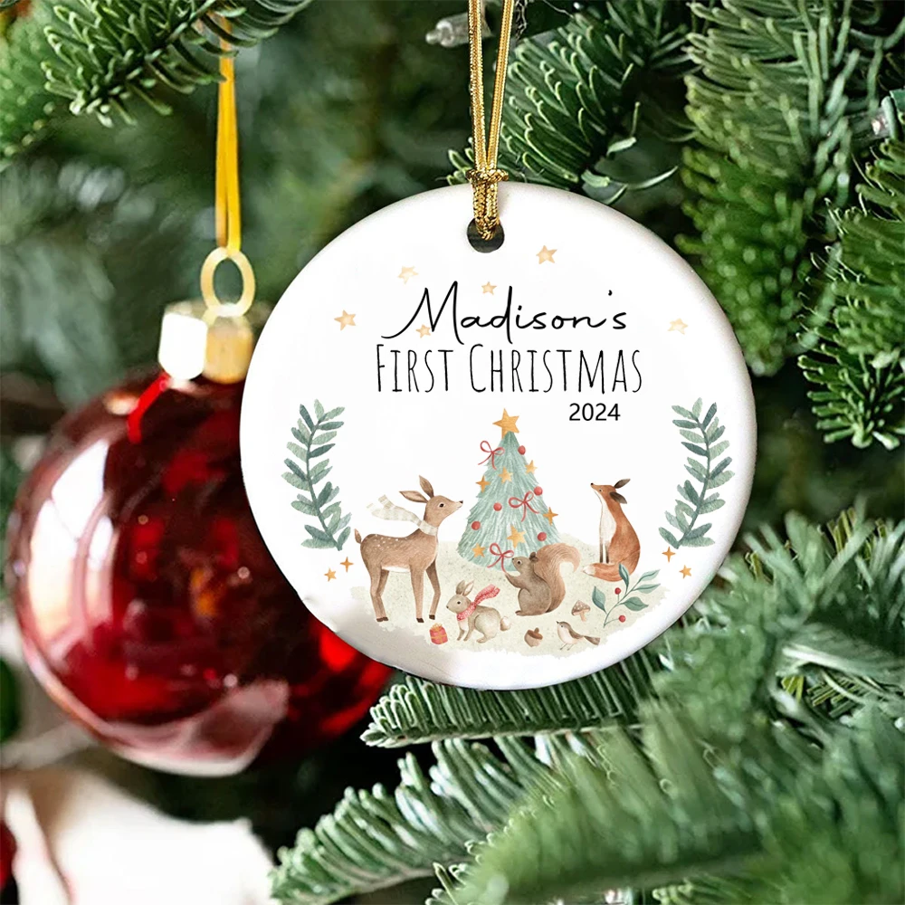 Adorno de Navidad bebé erizo personalizado primer recuerdo - imagen 5