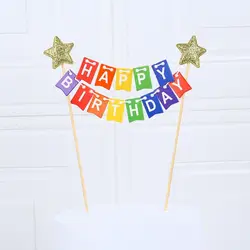 Banderines artesanales para tarta de cumpleaños