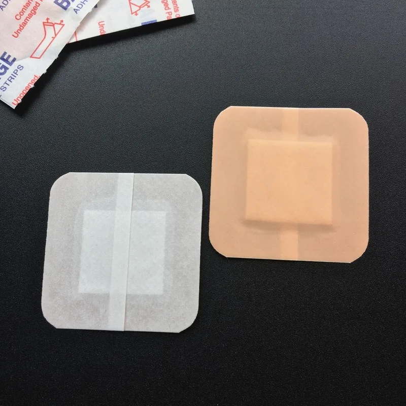 50 unids/set tirita de forma cuadrada parches de primeros auxilios para la piel tiras hemostáticas vendajes adhesivos transpirables Woundplast - imagen 3