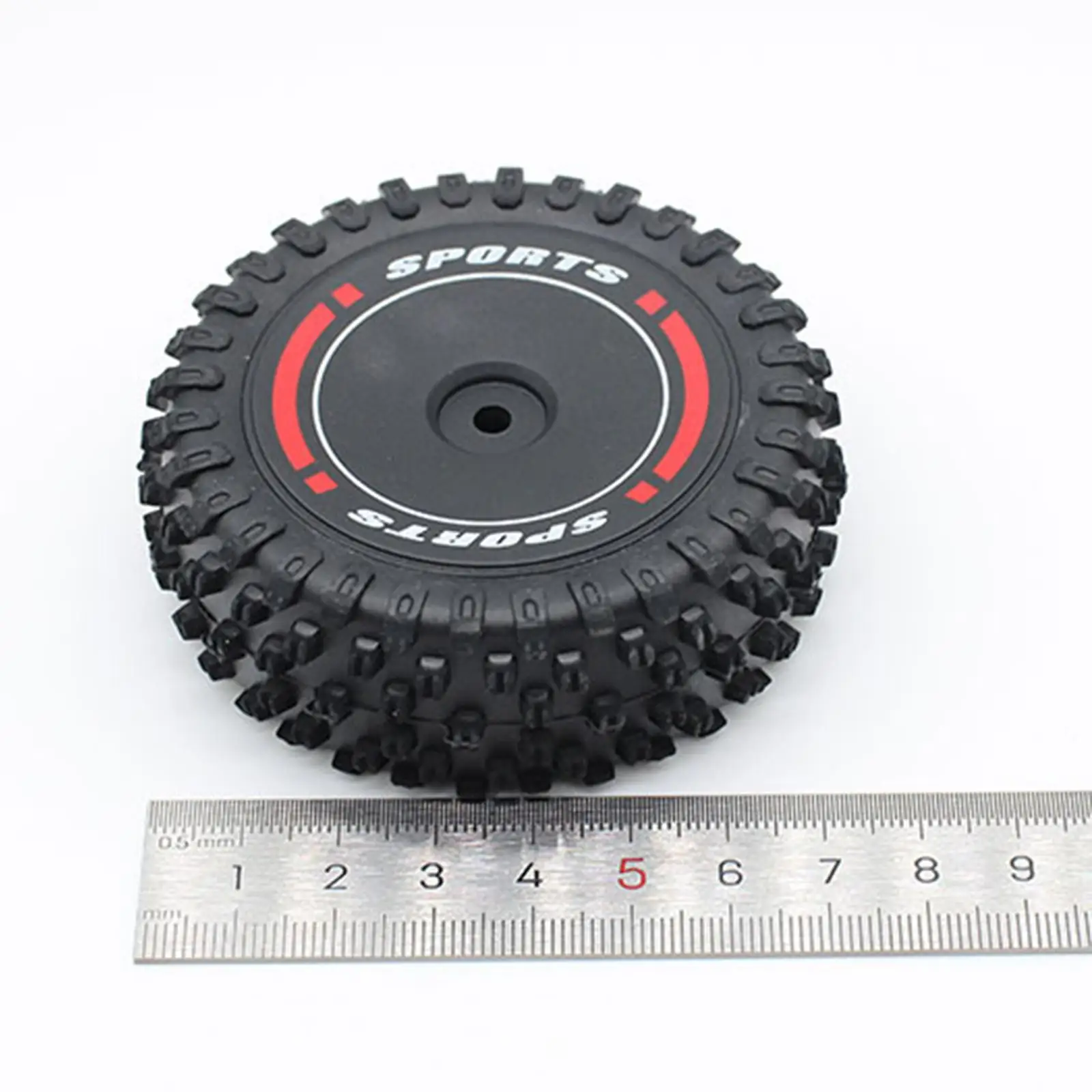 2Pcs Replacement Front Wheel Tyre RC Modification Accessory RC Car Front Tires for Wltoys 124010 1:12 Scale RC Car Replacement