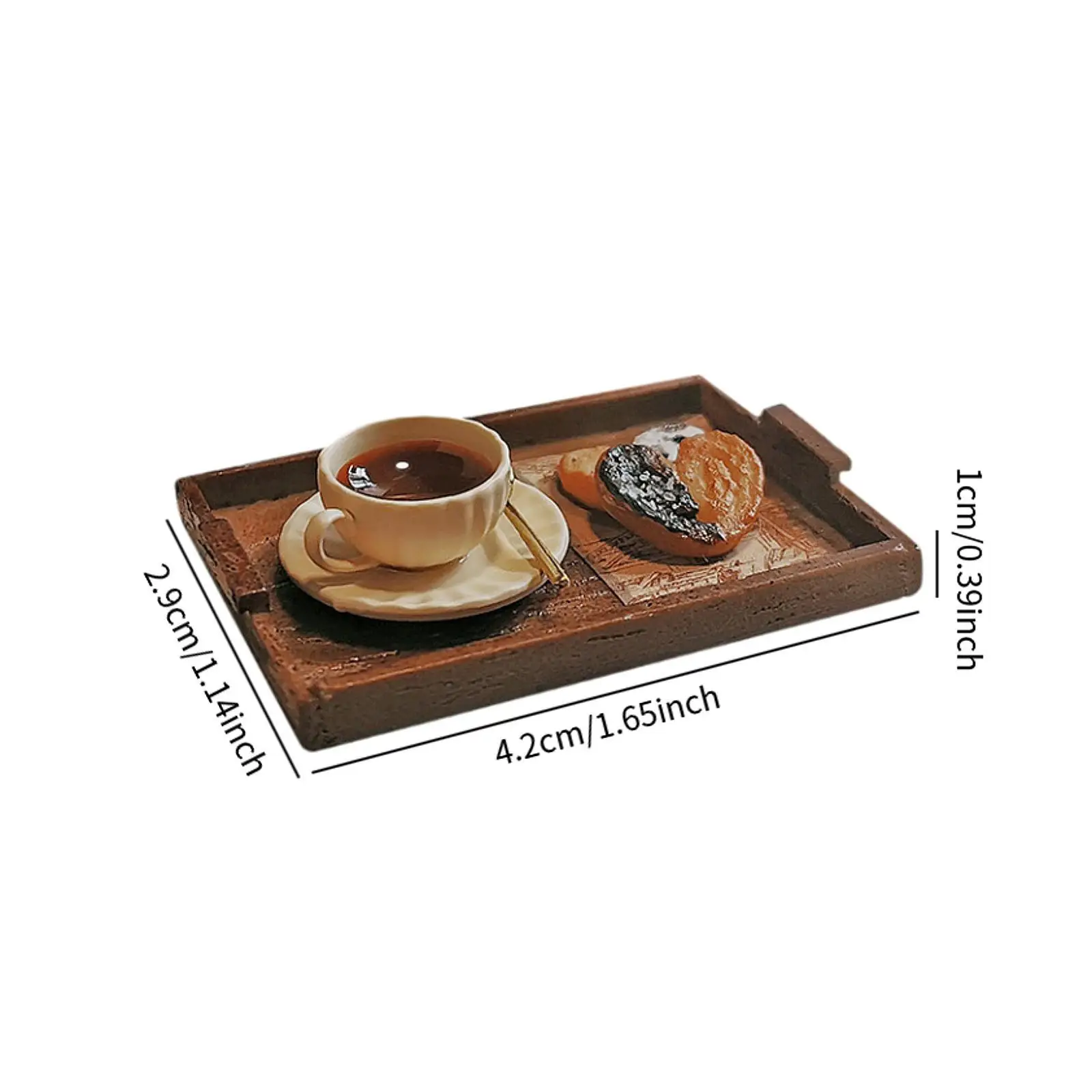 Dollhouse Accessories,Afternoon Tea Toy Model,Miniature Scene Model Miniature Play Foods for Desktop Restaurant Dining Table