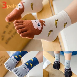 Calcetines infantiles con diseno de cinco dedos para ninos y 3-12