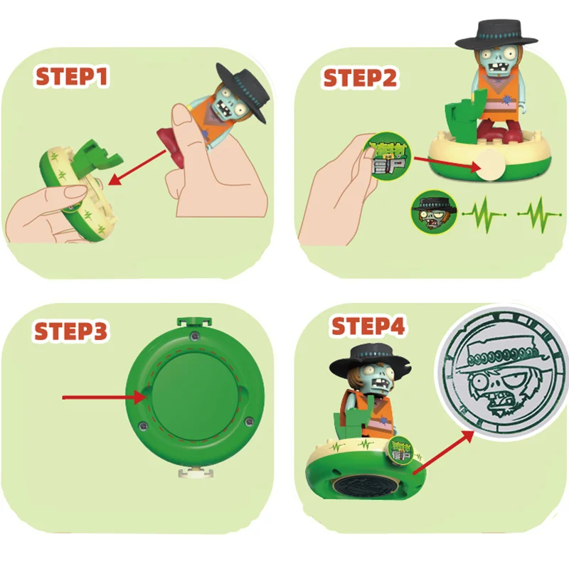 Nuevas plantas VS Zombies bufón Zombie gigante Zombie figura de acción de dibujos animados modelo juguetes de ensamblaje cajas ciegas regalos de Festival para niños - imagen 5