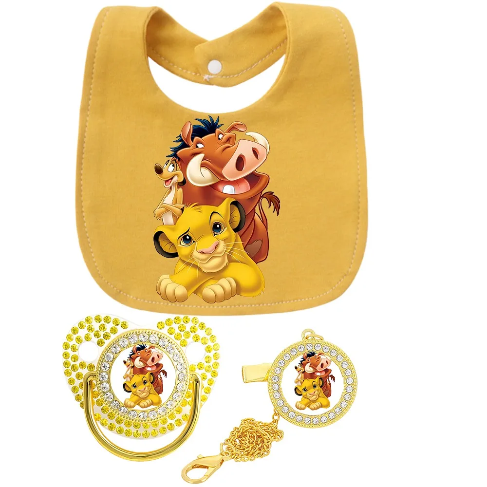 Baberos de algodón con estampado de anime, baberos amarillos para bebés, juegos para recién nacidos, chupetes y porta chupetes, toallas para saliva, el mejor regalo - imagen 3