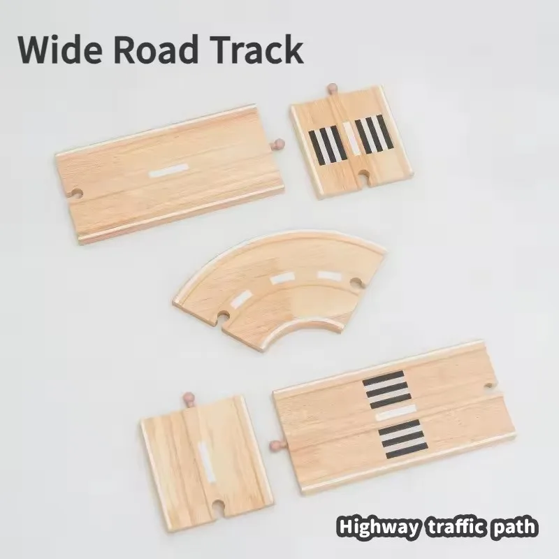 Vías de tren madera accesorios compatibles con pistas marca para niños