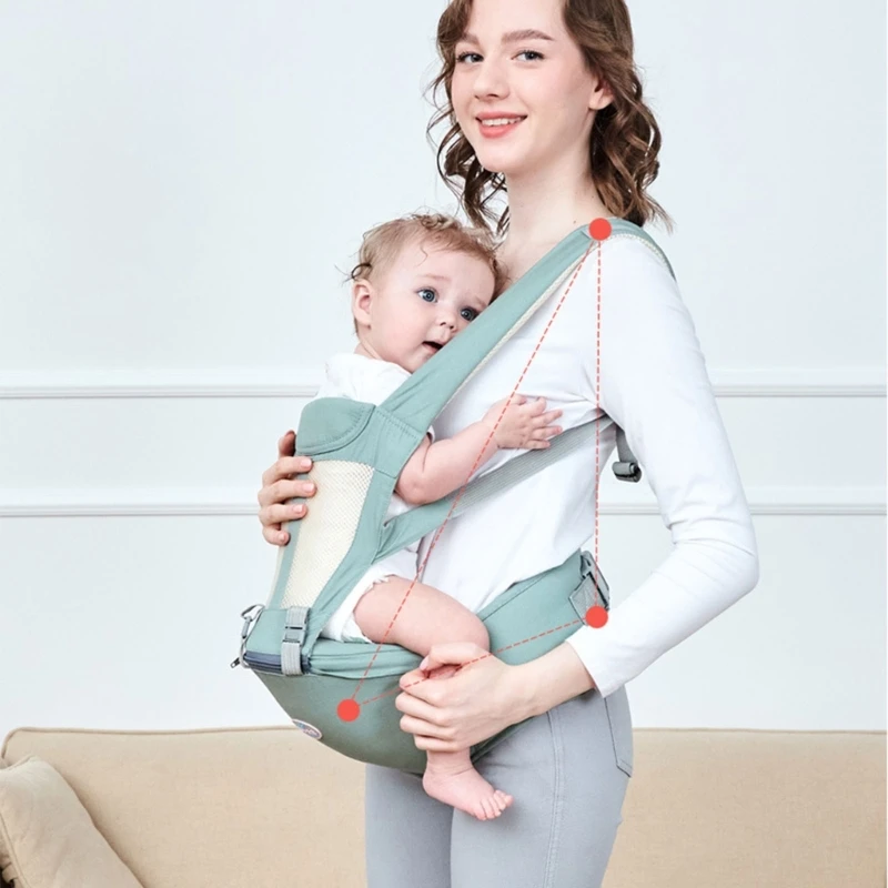 Portabebés ergonómico acolchado XXFE – Uso frontal y cadera - imagen 4