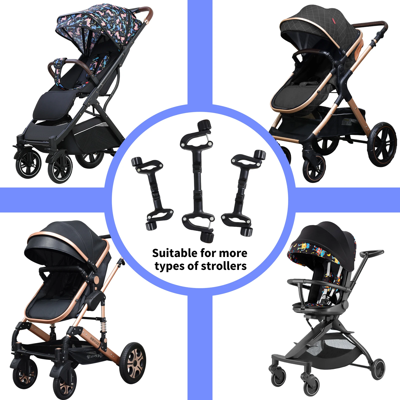 Conector de cochecito doble, adaptador de cochecito ligero, convierte dos cochecitos individuales en un cochecito doble, accesorio Universal - imagen 4