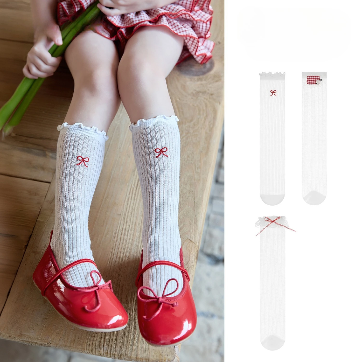 Medias de malla transpirable hasta la rodilla para niña – Elásticas - imagen 2