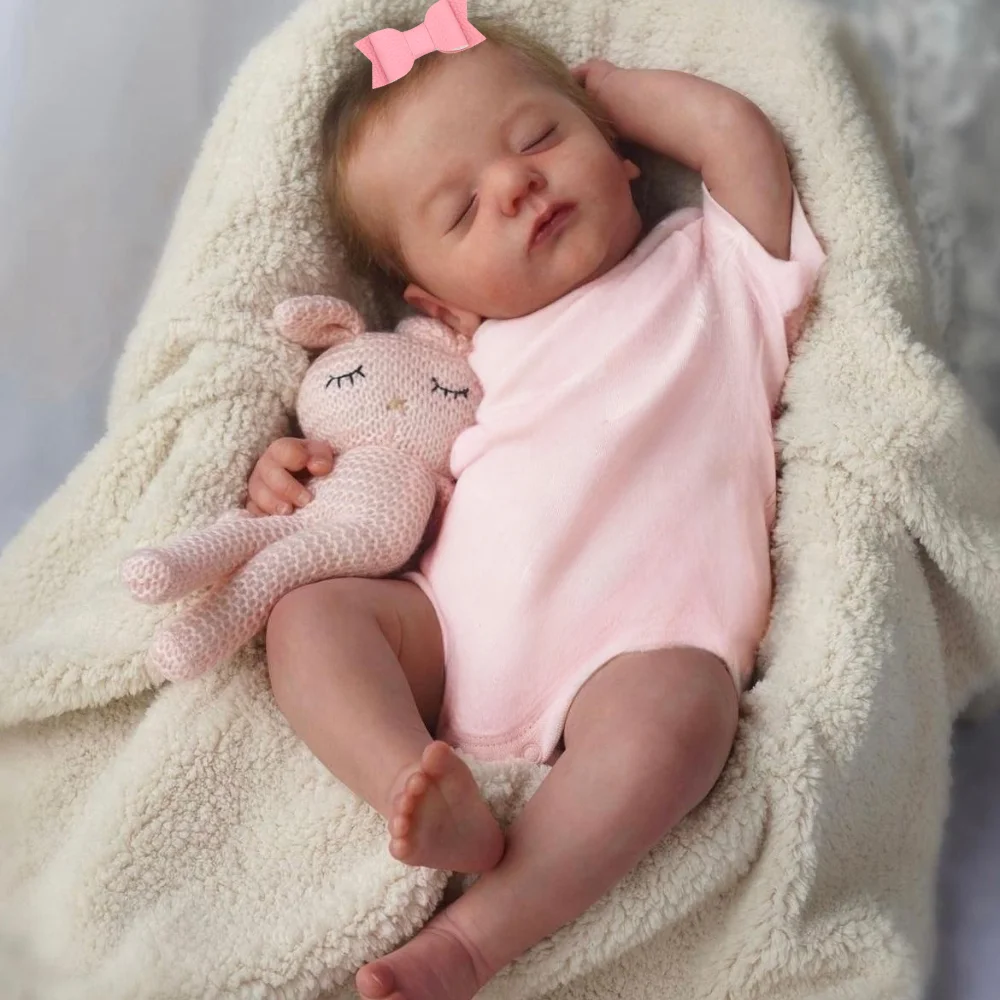 Nueva cara terminada Reborn Baby Doll Alessia realista pintado a mano 3D tono de piel venas visibles juguete para recién nacidos regalo para niñas