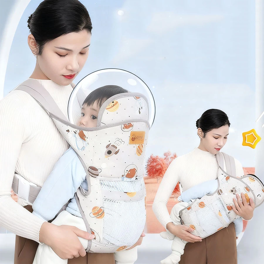 Portabebés ajustable, abrazo frontal, abrazo Horizontal, herramienta de transporte ergonómica para bebé, portabebés para exteriores para las cuatro estaciones - imagen 2