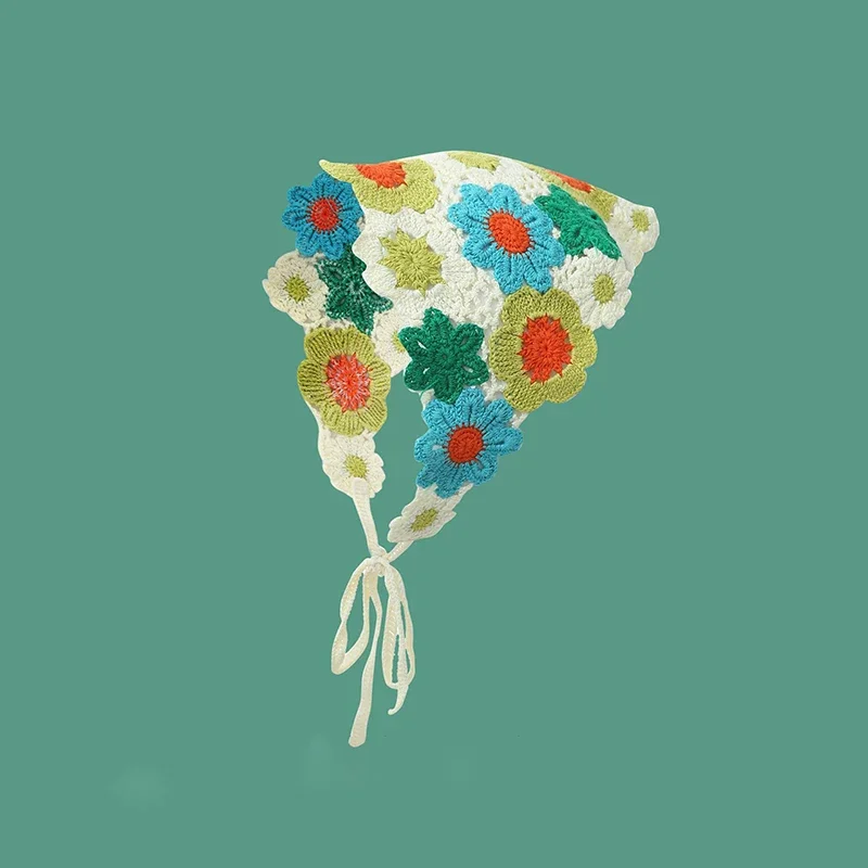 Diadema triangular de punto para niña – Estampado de fresa - imagen 5