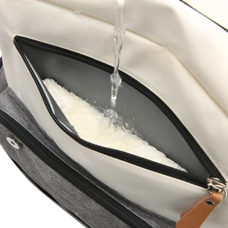 Mochila de gran capacidad para mamá, bolsa de pañales de viaje al aire libre, impermeable, multifunción, para el cuidado del bebé - imagen 4